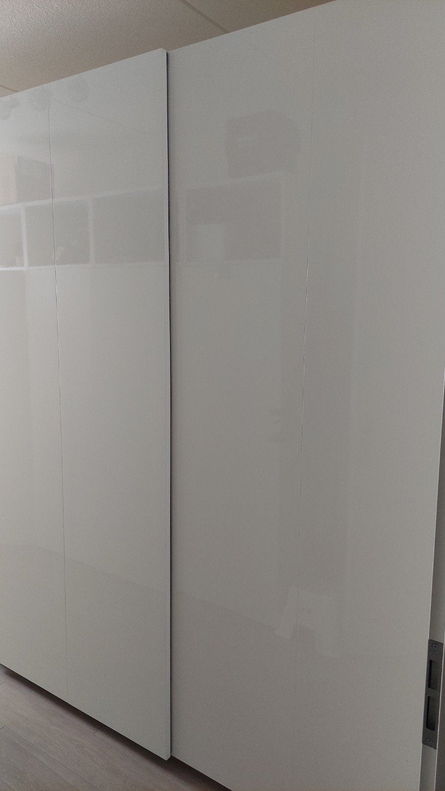Hoogglans witte schuifdeuren voor IKEA Pax hasvik (2x1m), Ophalen, 200 cm of meer, Zo goed als nieuw, 200 cm of meer