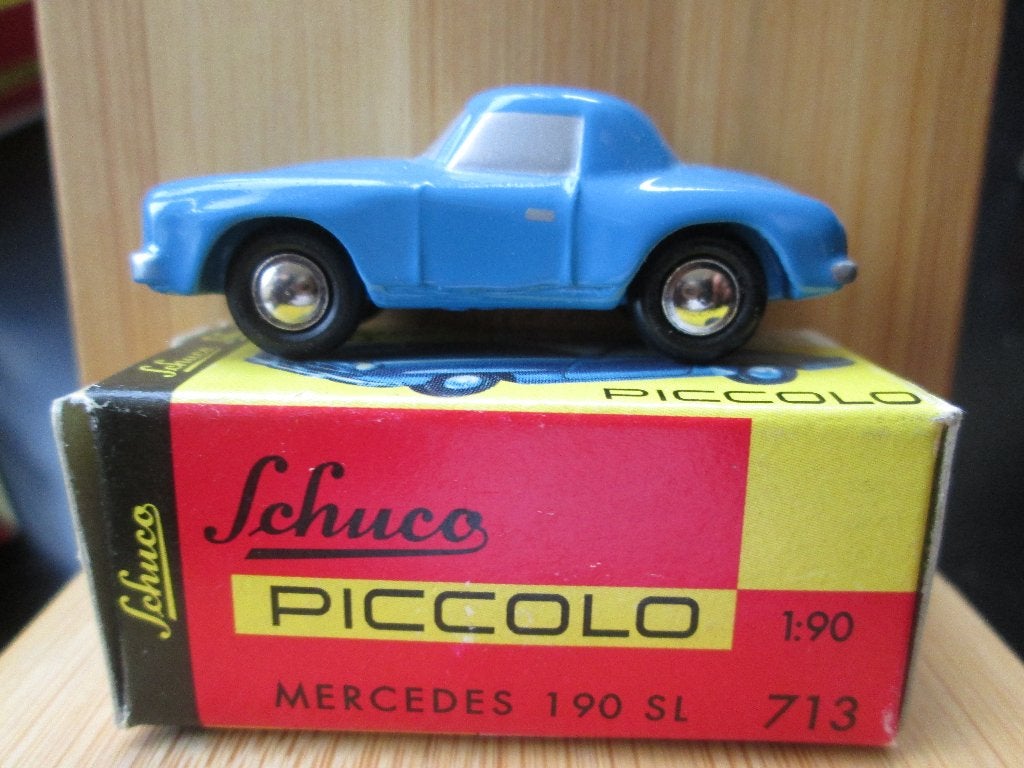 Mercedes Benz 190SL Blauw Schuco Piccolo 1:90, Ophalen of Verzenden, Nieuw, Auto
