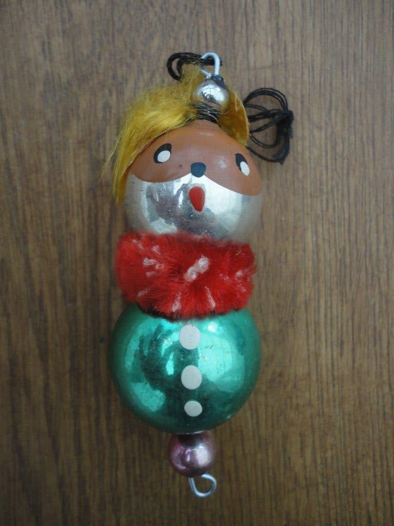 Mooie oude glazen gablonzer kerstbal soort konijntje (dier), Diversen, Ophalen of Verzenden, Gebruikt