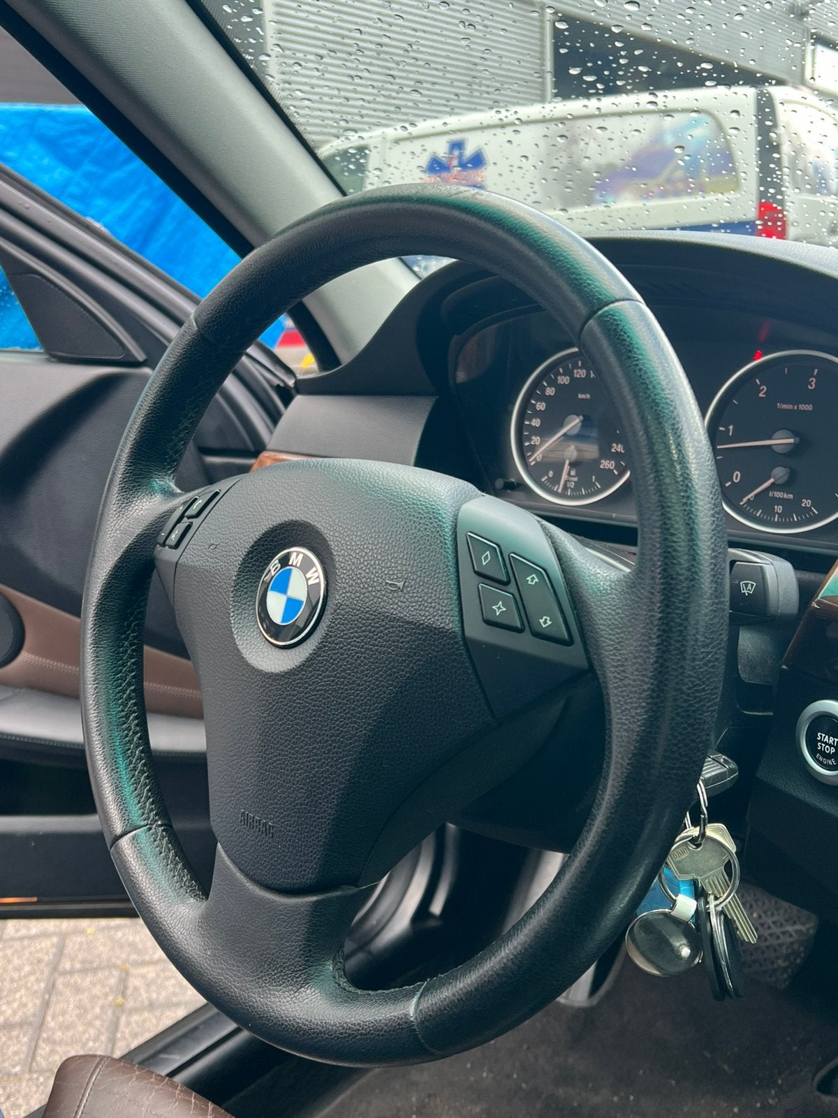 BMW 5-SERIE E60 E61 LCI Stuur met Airbag voor start/stop, Ophalen, BMW