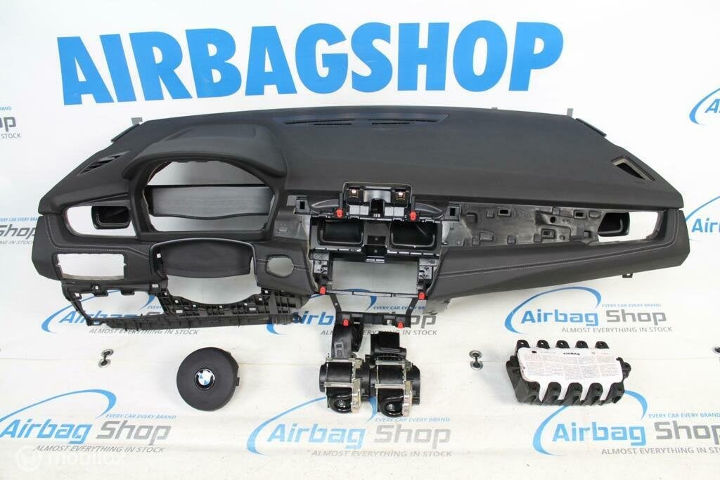 Airbag set - Dashboard M zwart met wit stiksel BMW 2 F45 F46, Gebruikt, Ophalen of Verzenden