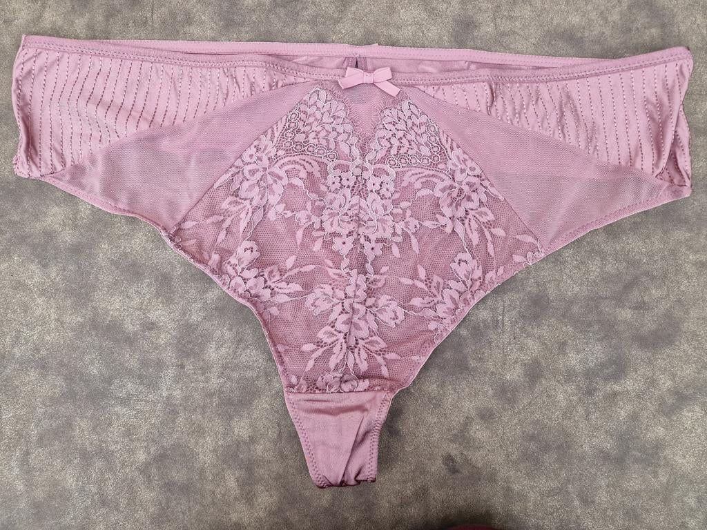 NIEUW Noir Hunkemöller mt 2XL steing oud rose, Ophalen, Roze, String
