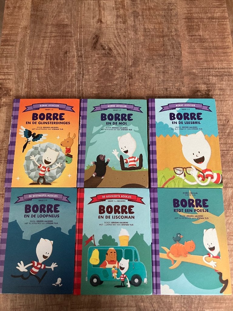 Borre boekjes (groep 1/2), zes stuks, Ophalen, Zo goed als nieuw, Fictie algemeen