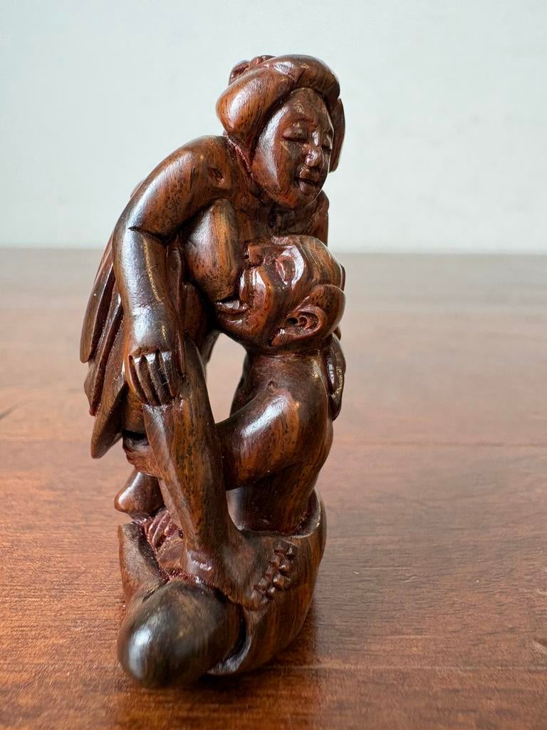 Netsuke shunga erotisch japan man vrouw, Verzamelen, Ophalen of Verzenden, Gebruikt, Mens