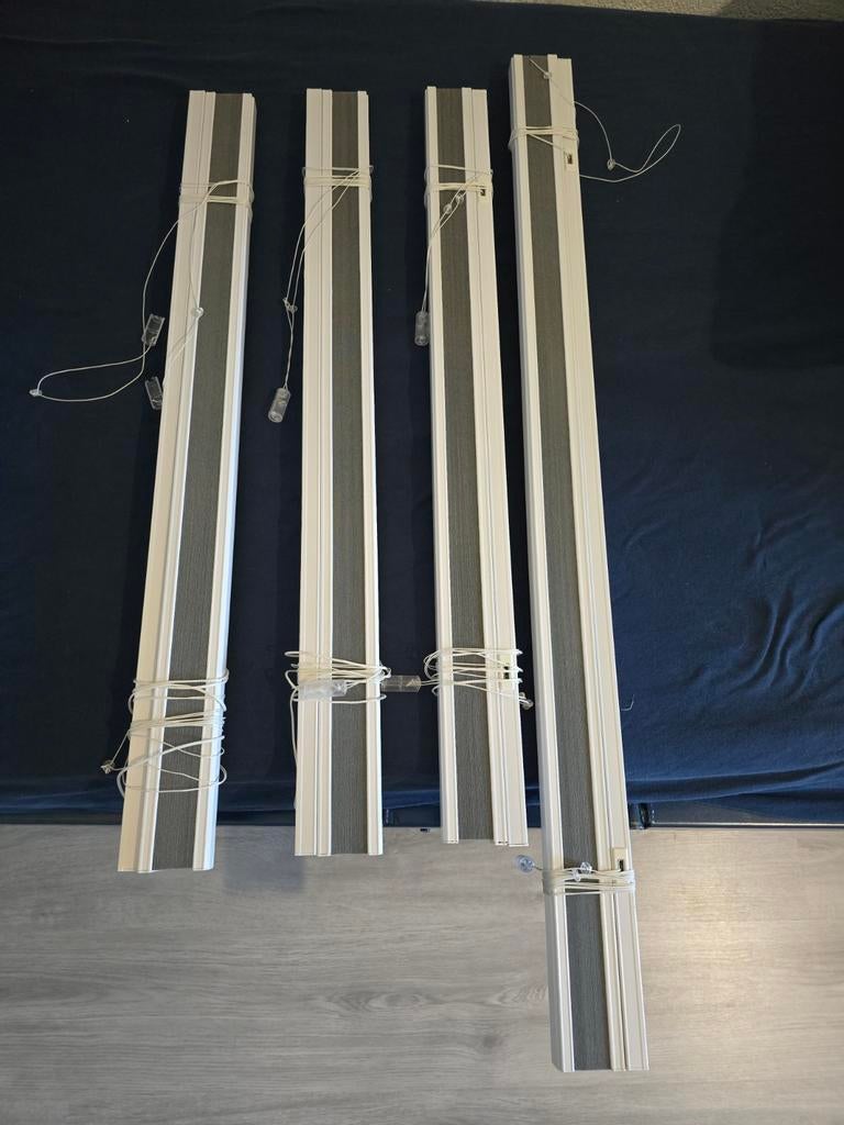 Set van 4 plissé gordijnen - 3x 80cm, 1x 100cm breed, Gebruikt, 150 tot 200 cm, 50 tot 100 cm, Ophalen of Verzenden