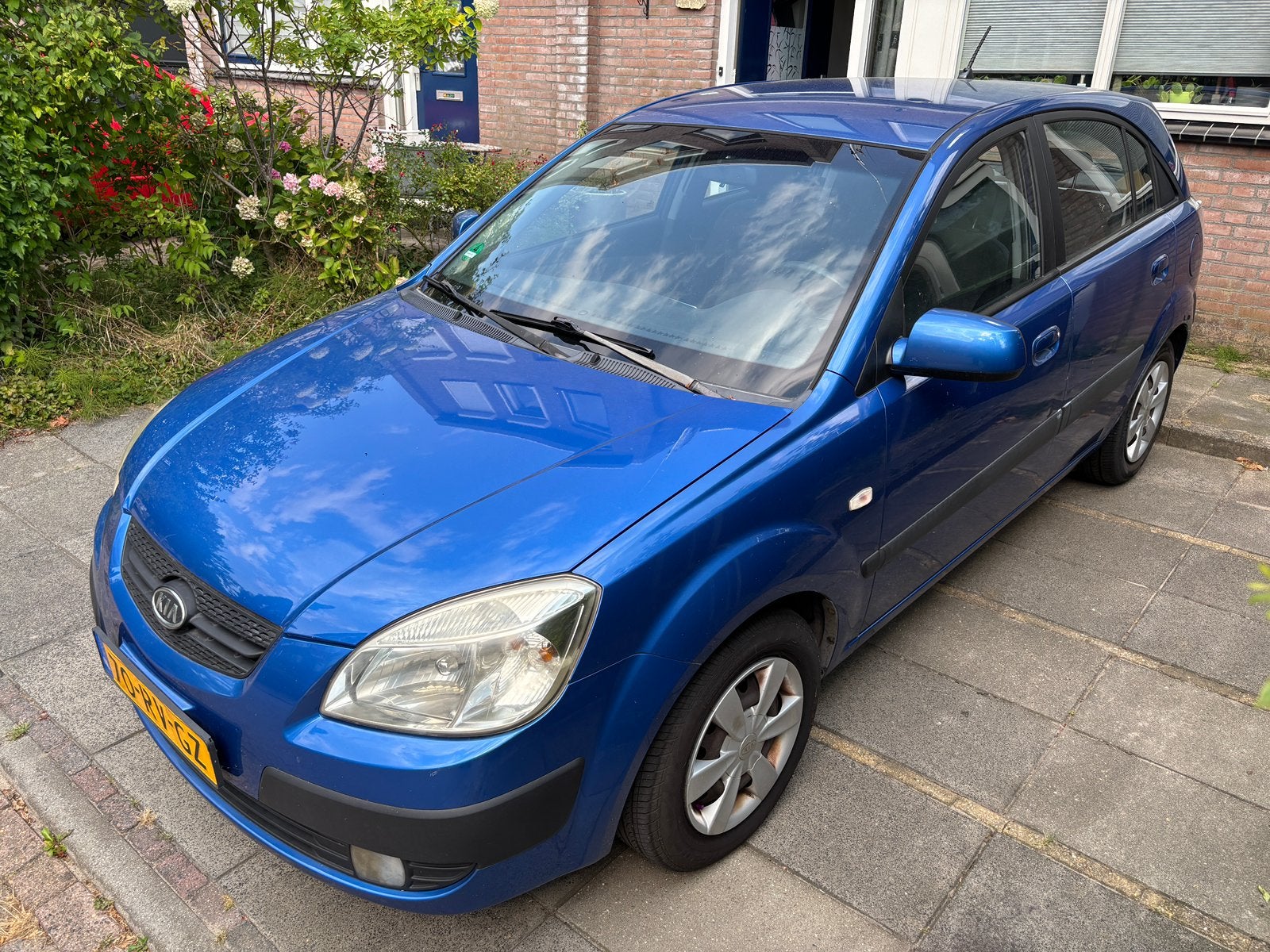 Kia Rio 1.4 HB 2005 Blauw, Voorwielaandrijving, Stof, 4 cilinders, 49 €/maand