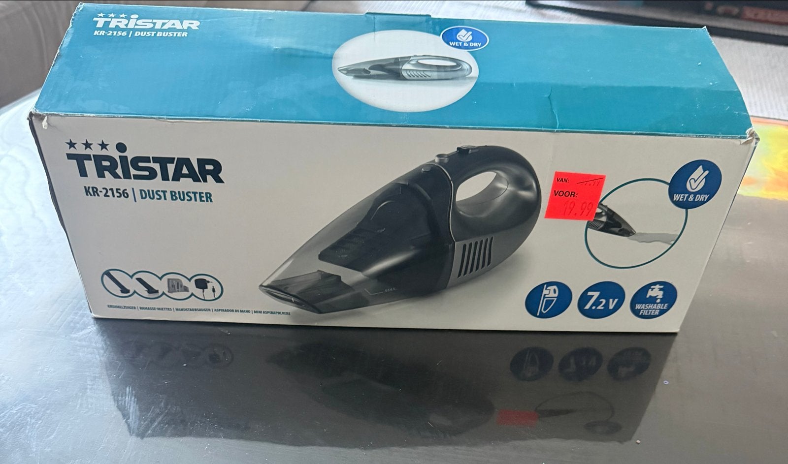 Tristar KR-2156 Kruimeldief - Wet & Dry Stofzuiger, Witgoed en Apparatuur, Ophalen, Overige merken, Kruimeldief, Draadloos