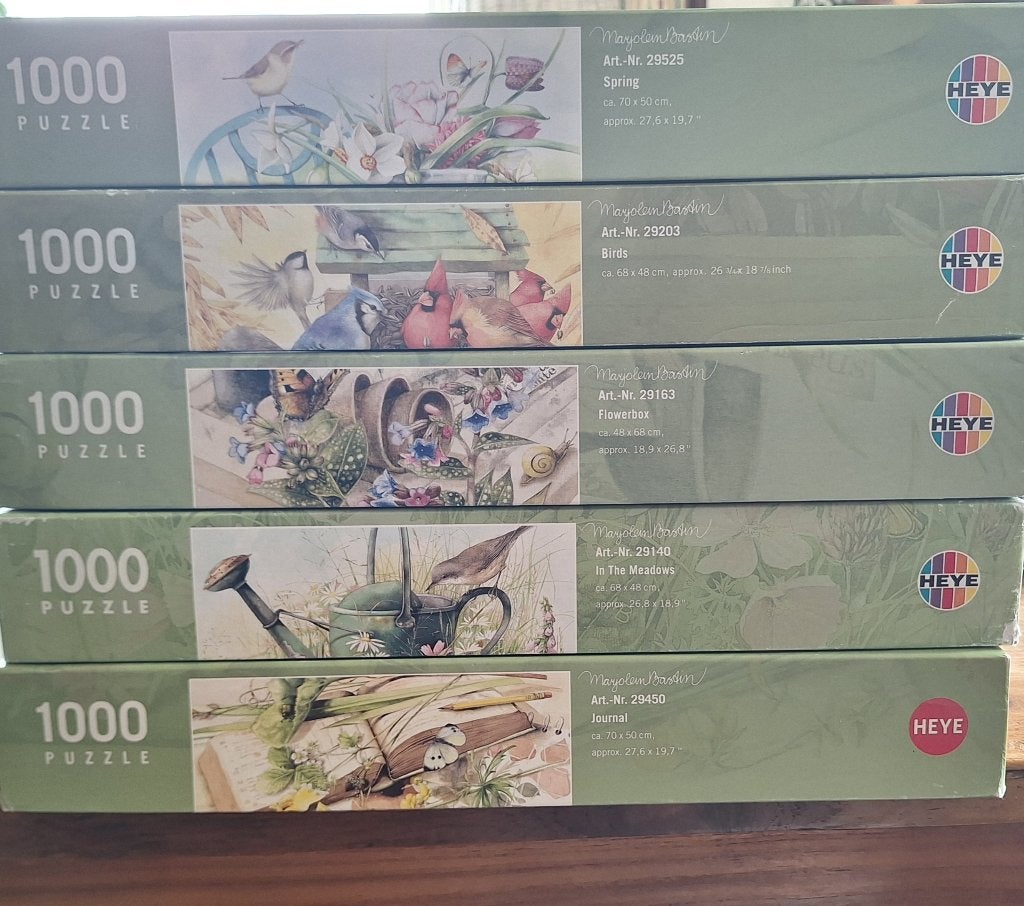 5 Puzzels Marjolein Bastin, Ophalen, 500 t/m 1500 stukjes, Gebruikt, Legpuzzel