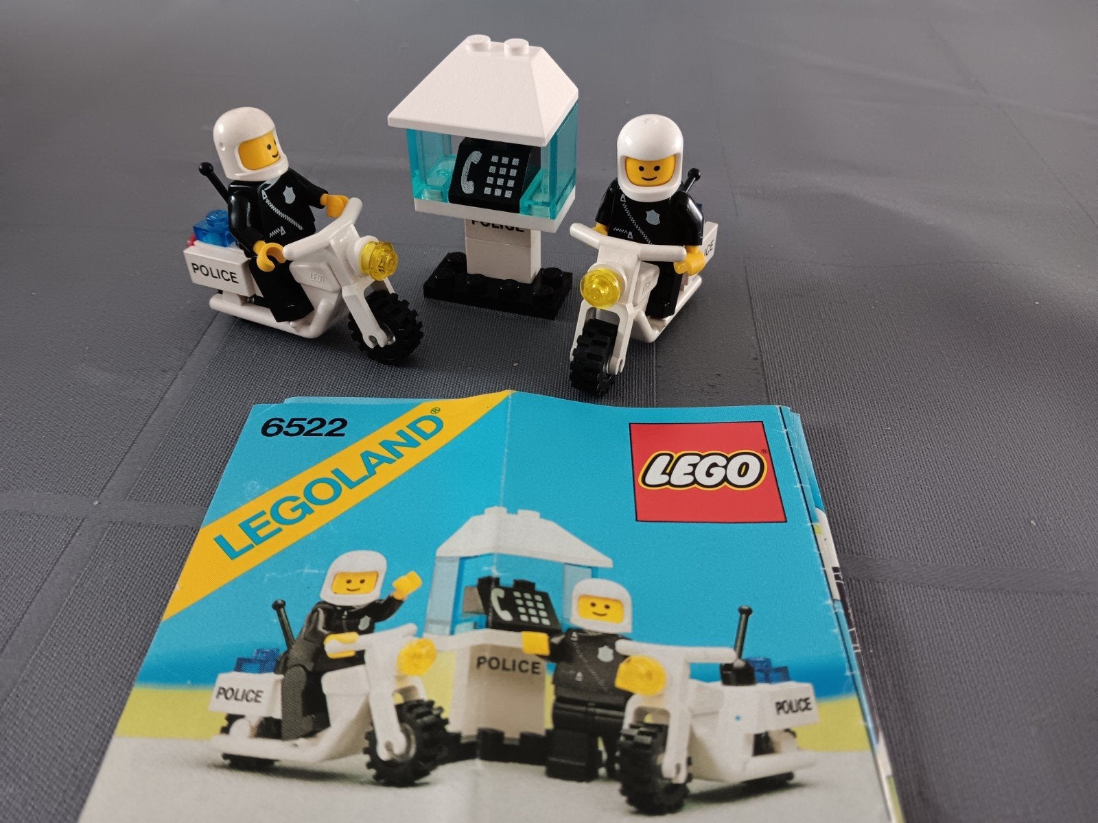 Lego Legoland 6522 Politie Motor Patrouille met Telefooncel, Lego, Ophalen of Verzenden, Inclusief instructies, Complete set