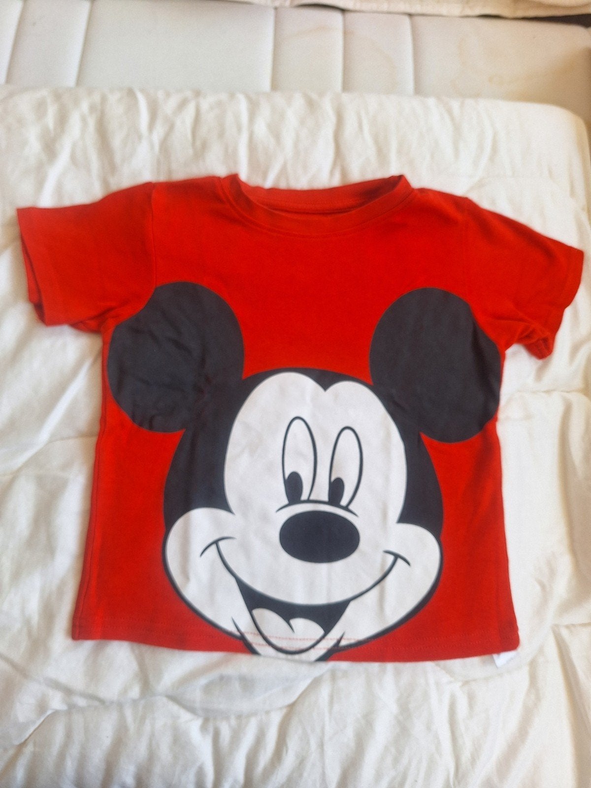 Rood Disney Mickey Mouse T-shirt voor baby's, Disney, Gebruikt, Jongen of Meisje, Ophalen of Verzenden