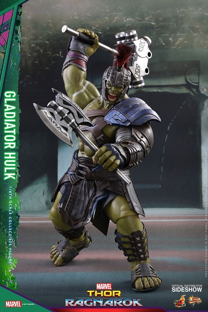 Hot Toys Gladiator Hulk Thor Ragnarok, Ophalen of Verzenden, Zo goed als nieuw