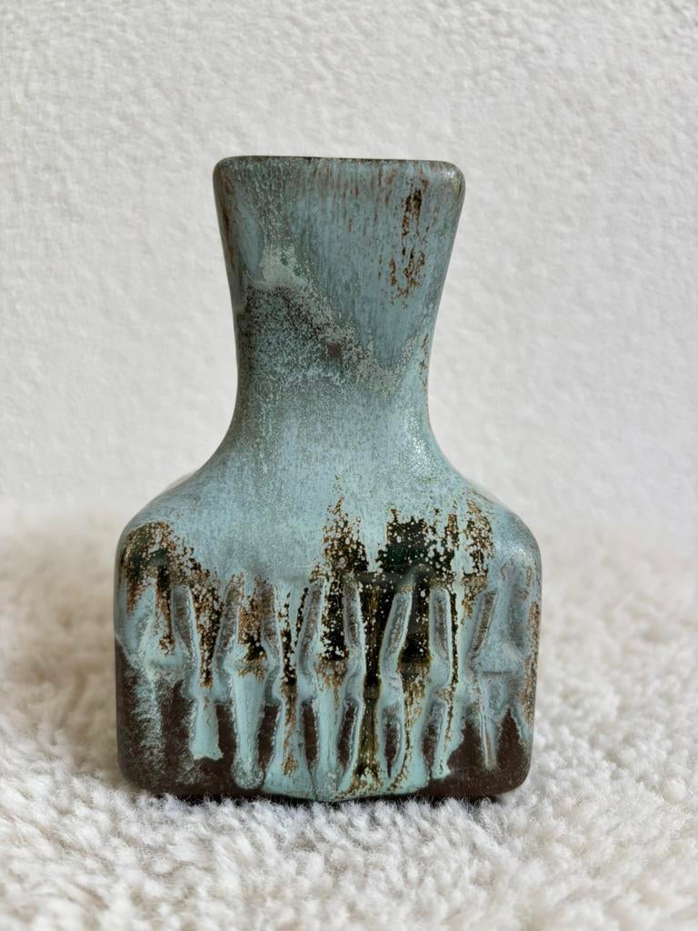 West-Germany vaas Stein Keramik fat lava 12 cm, Ophalen of Verzenden