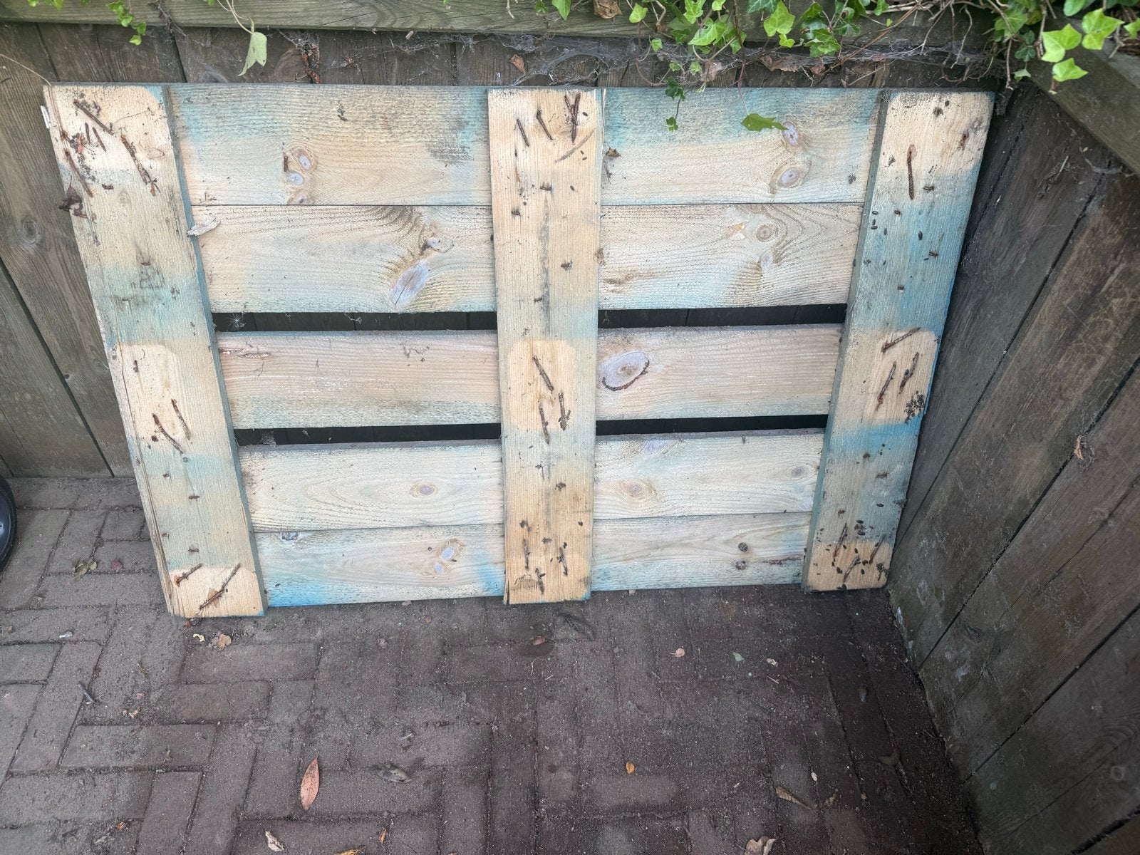 Pallet 2 stuks, Doe-het-zelf en Verbouw, Hout en Planken, Ophalen, Gebruikt, 25 tot 50 mm, Grenen