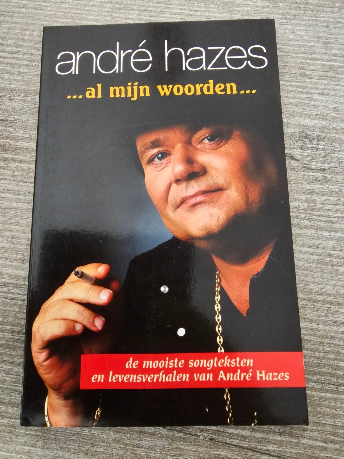 André Hazes: ...al mijn woorden... Songteksten & Levensverh, Boeken, Ophalen of Verzenden, Gelezen, André Hazes