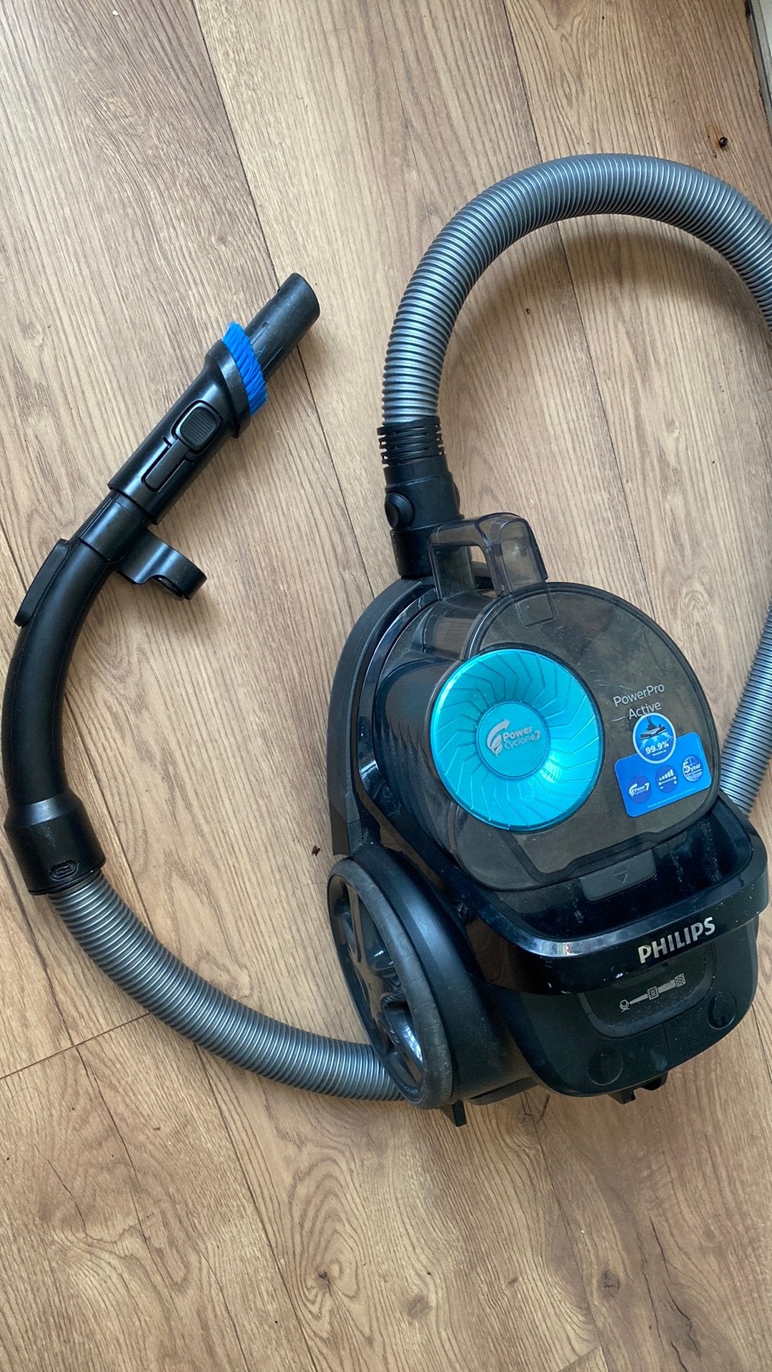 Philips zakloze stofzuiger power cyclone 7, Witgoed en Apparatuur, Stofzuigers, Gebruikt, Philips, Ophalen of Verzenden, Stille werking