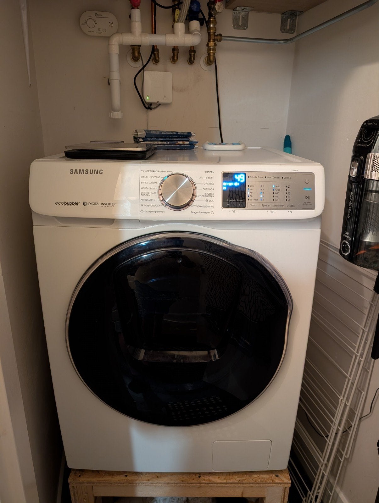 Samsung WD10N642R2A AddWash Was-droogcombinatie, 8 tot 10 kg, Ophalen, Zo goed als nieuw, 85 tot 90 cm