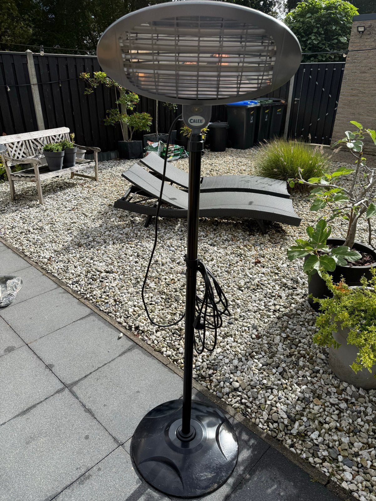Calex Terrasverwarmer HQH-2000DD - Elektrisch, 2000W, Gebruikt, Vloer, Waterbestendig, Ophalen