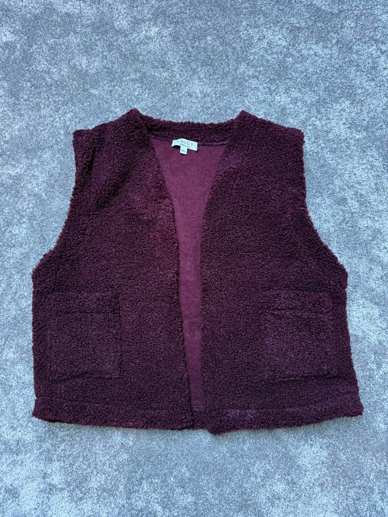 Enjoy womanswear teddy gilet, Kleding | Dames, Grote Maten, Ophalen of Verzenden, Zo goed als nieuw, Rood