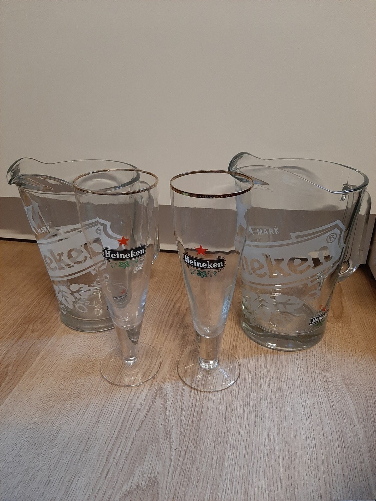 Heineken pitchers en 2 glazen, Ophalen of Verzenden, Bierglas