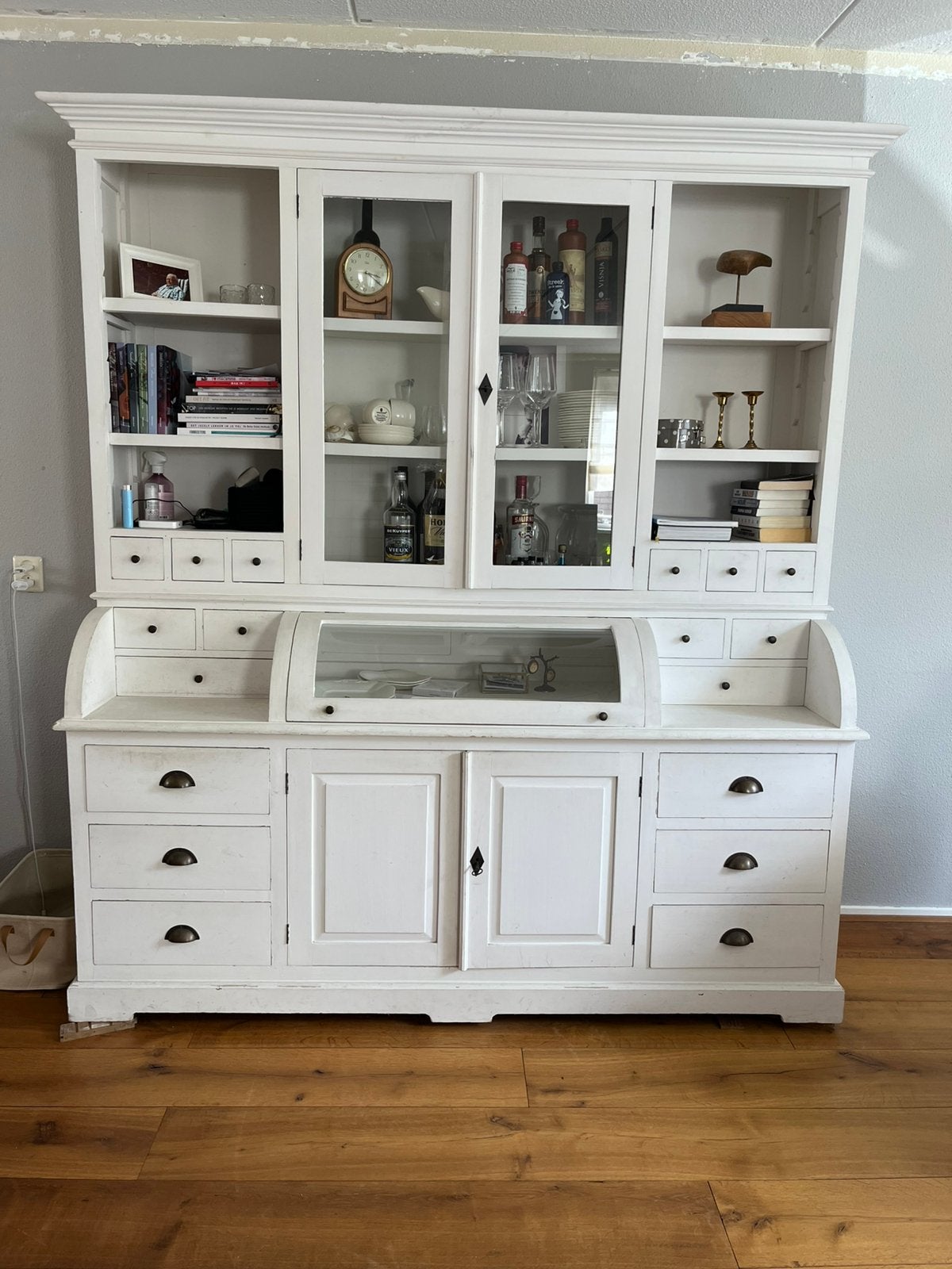Witte buffetkast, Ophalen, Gebruikt, 200 cm of meer, 150 tot 200 cm