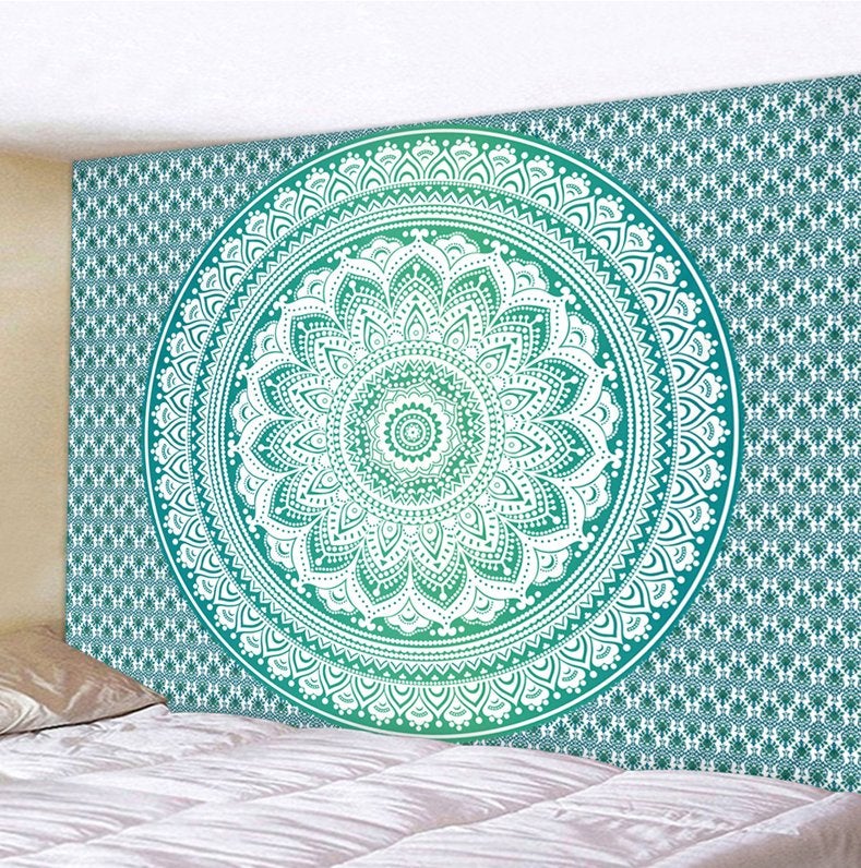 Groene Mandala Wandkleed 3D Wand Kleed Muurkleed Yoga India, Verzenden, Nieuw, Wandkleed