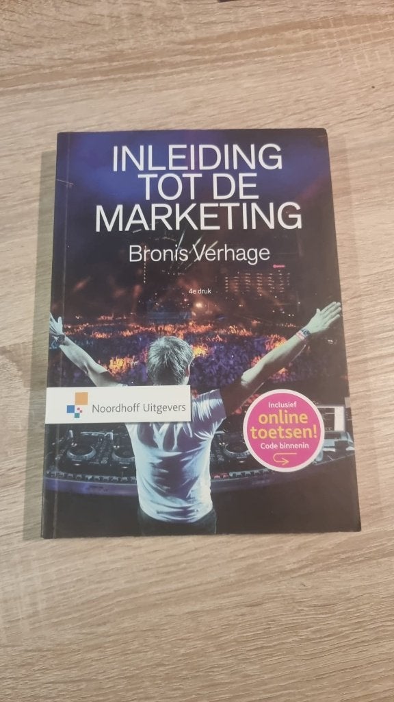 Inleiding tot de marketing, Boeken, Studieboeken en Cursussen, Verzenden, HBO, Zo goed als nieuw, Bronis Verhage