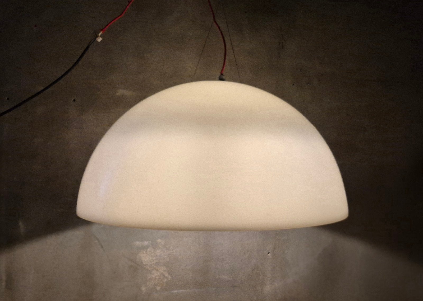 XXL Design Hanglamp Dome Ø 80 cm diffuus wit, Ophalen, Zo goed als nieuw, Kunststof, E27 (groot)
