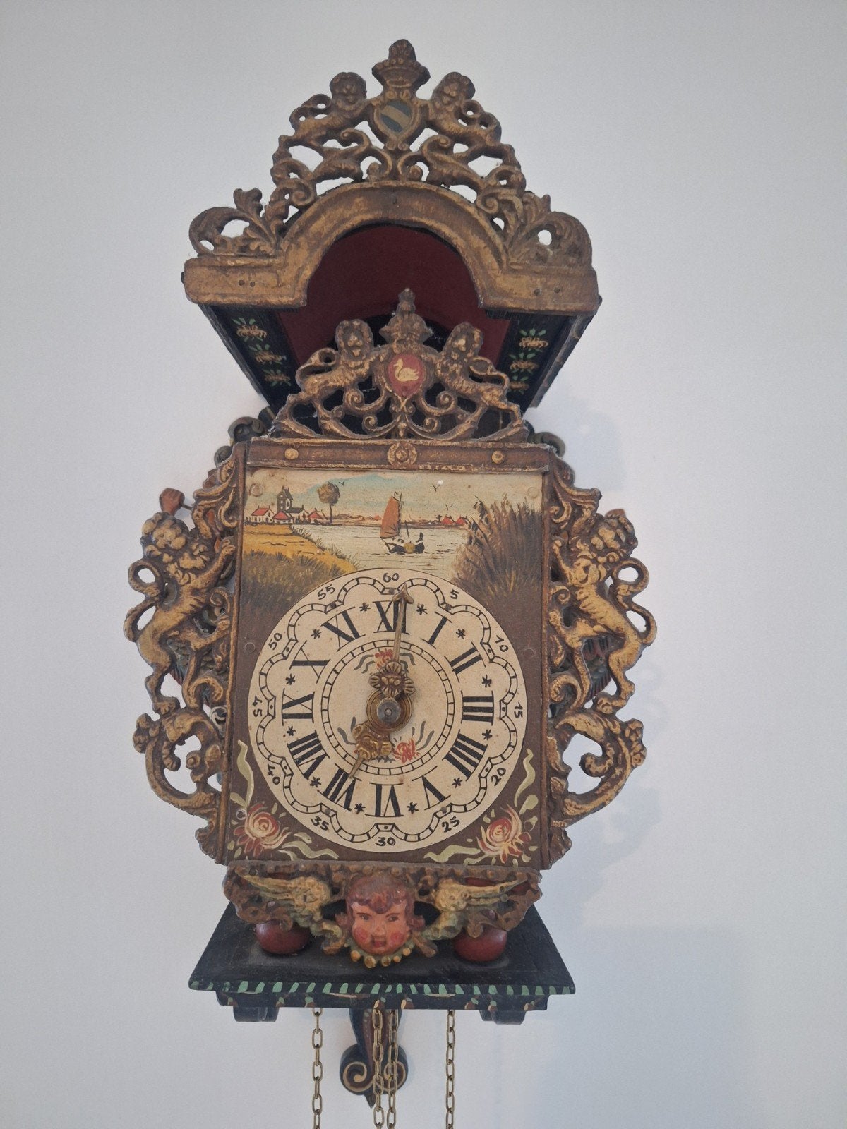 Prachtige Friese Stoelklok (Kwaliteitsreplica) – Uitstekende, Ophalen
