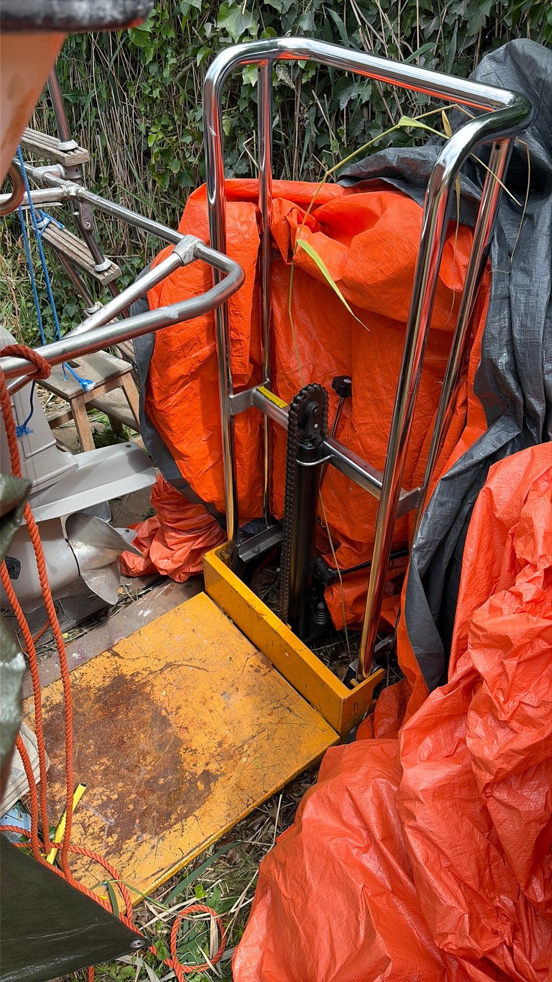 Handmatige heftafel, 100 liter of meer, Ophalen, Zo goed als nieuw, Transportkar