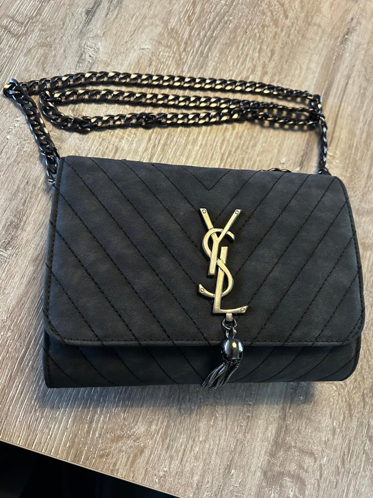 Stijlvol YSL Tasje - Zwart met Ketting, Sieraden, Tassen en Uiterlijk, Tassen | Damestassen, Ophalen of Verzenden, Zo goed als nieuw