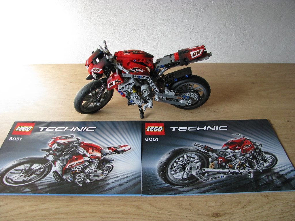 Lego Technic - 8051 - Motorbike, Ophalen, Lego, Compleet, Zo goed als nieuw