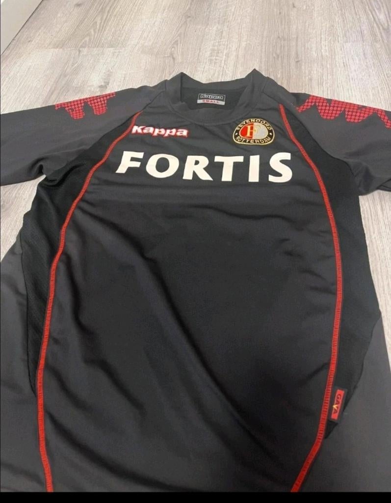 Feyenoord Kappa Fortis Zwart voetbalshirt, Kappa, Zwart, Ophalen of Verzenden, Zo goed als nieuw