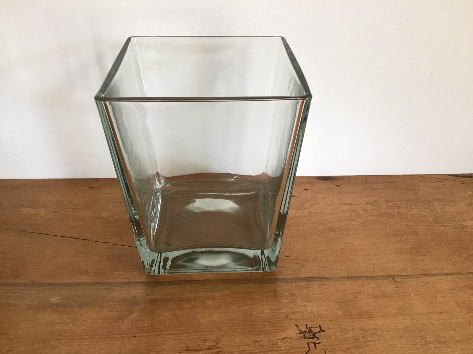 Vintage IKEA vaas, accubak, dik glas 1980s, Ophalen of Verzenden, Zo goed als nieuw, Glas