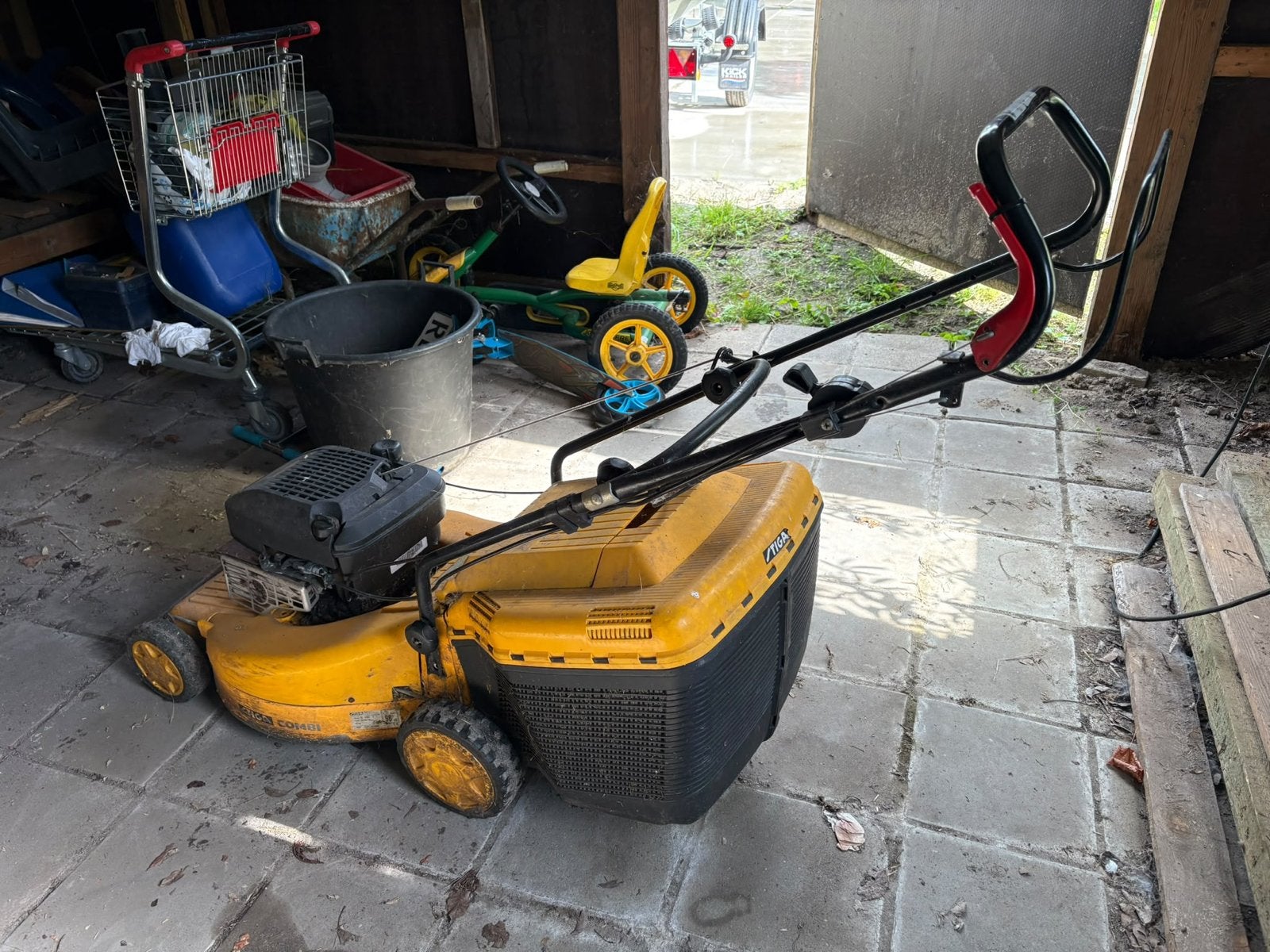 Grasmaaier Stiga Combi - Betrouwbaar en Krachtig, Ophalen, Cirkelmaaier, Gebruikt, 40 t/m 49 cm