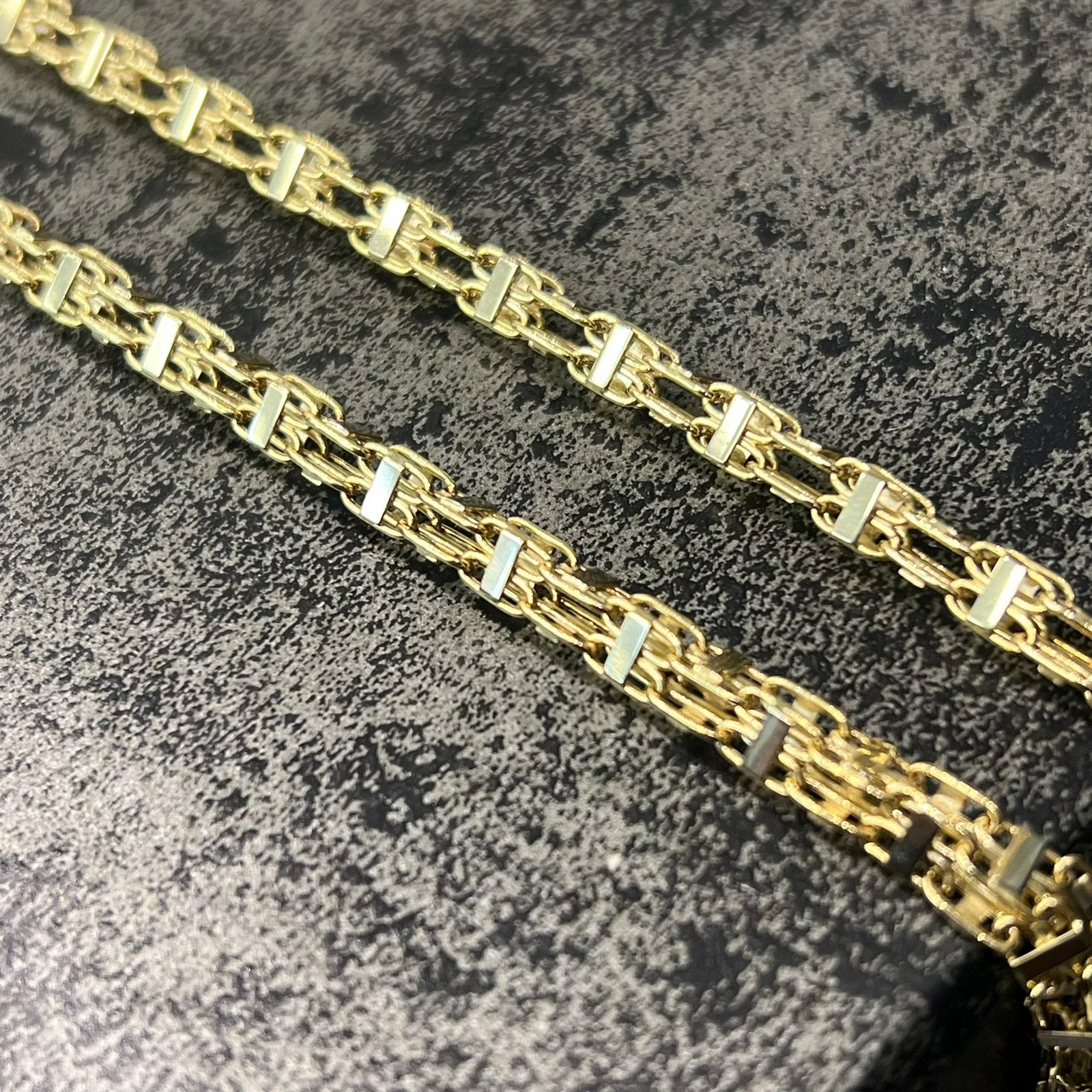 14k gouden magnum ketting massief schakel, Ophalen of Verzenden
