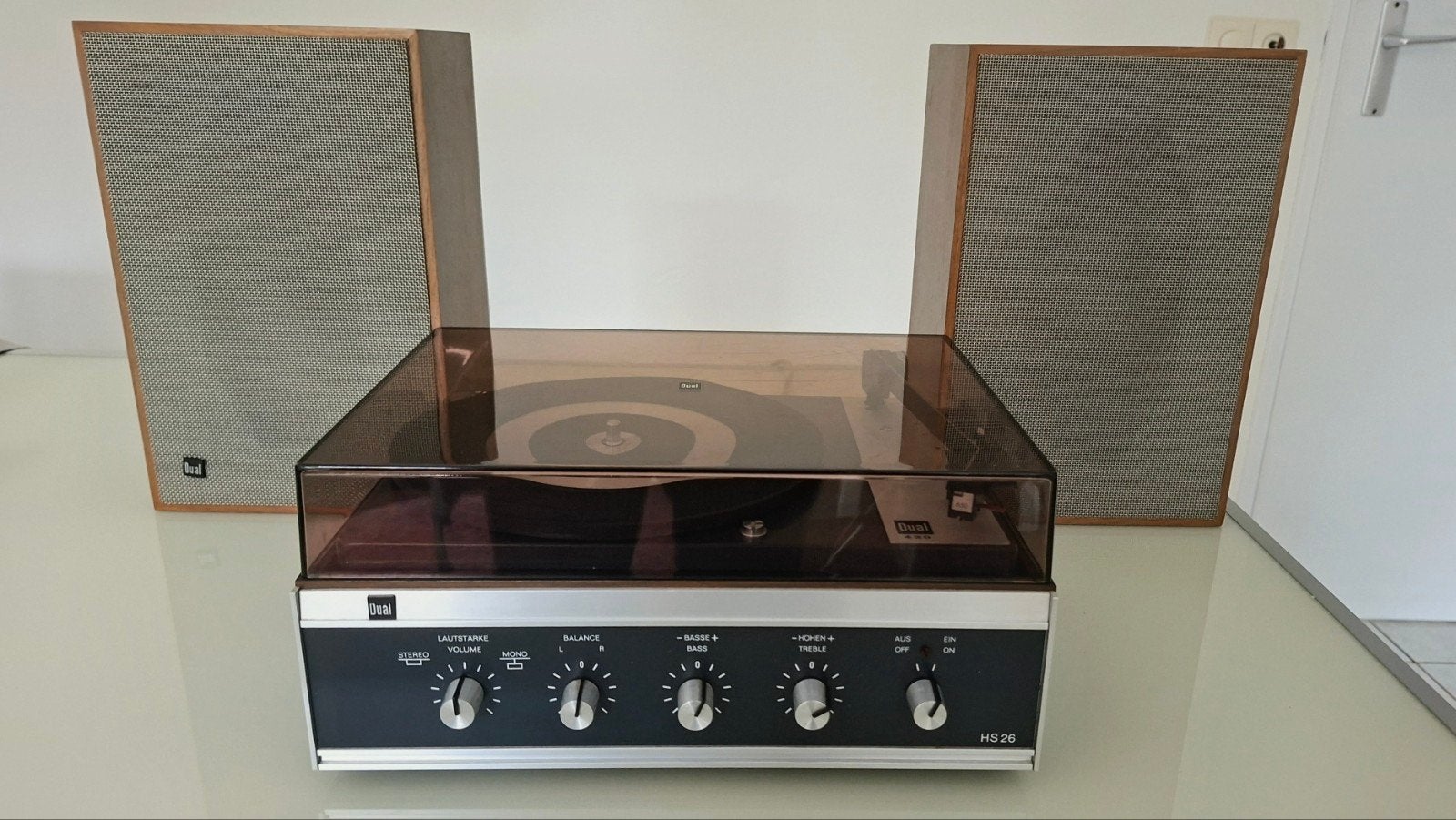 vintage Dual HS26 Platenspeler, versterker en luidsprekers, Ophalen of Verzenden, Gebruikt, Platenspeler, Dual