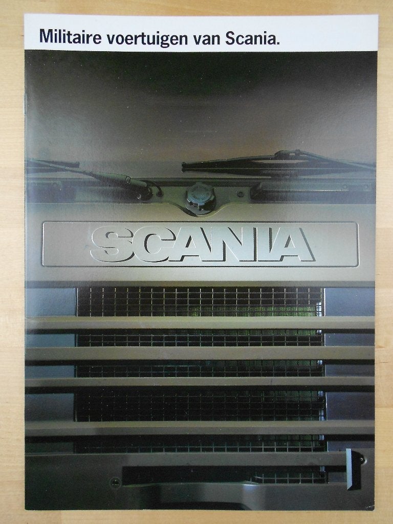 Scania Defensie Voertuigen Brochure 1987 – 142 112 92 SBA11, Ophalen of Verzenden, Zo goed als nieuw, Overige merken, Scania