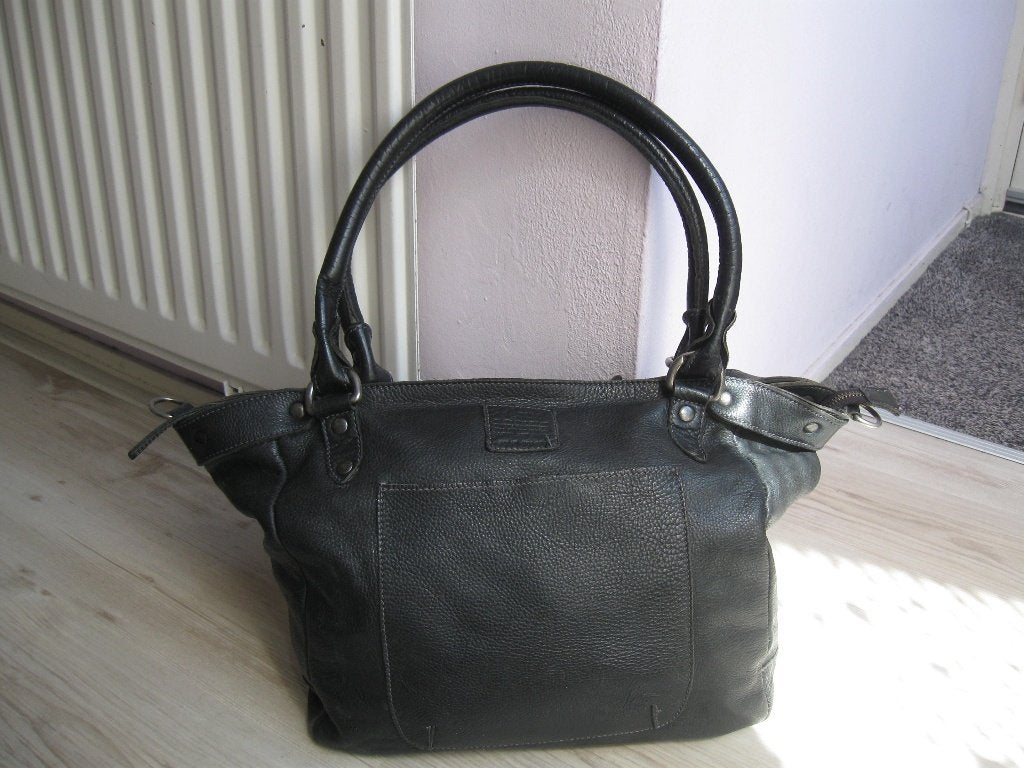 LEGEND royale zwart leren tas goede staat, Ophalen of Verzenden, Zo goed als nieuw, Zwart, Handtas