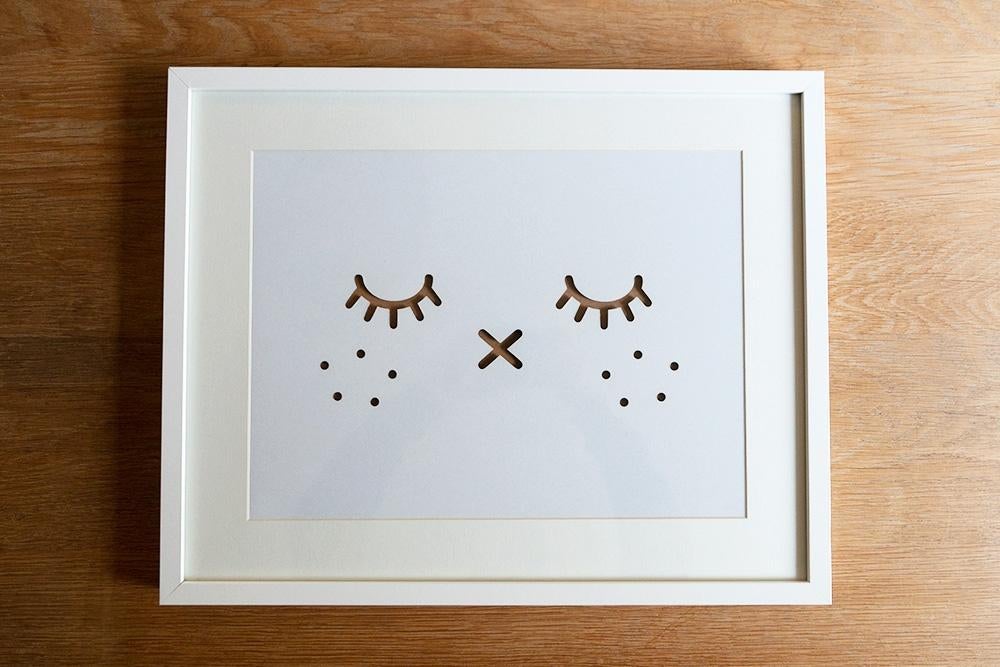 Noodoll Ricepuffy 52 x 42 cm in witte lijst, Ophalen of Verzenden, Wanddecoratie