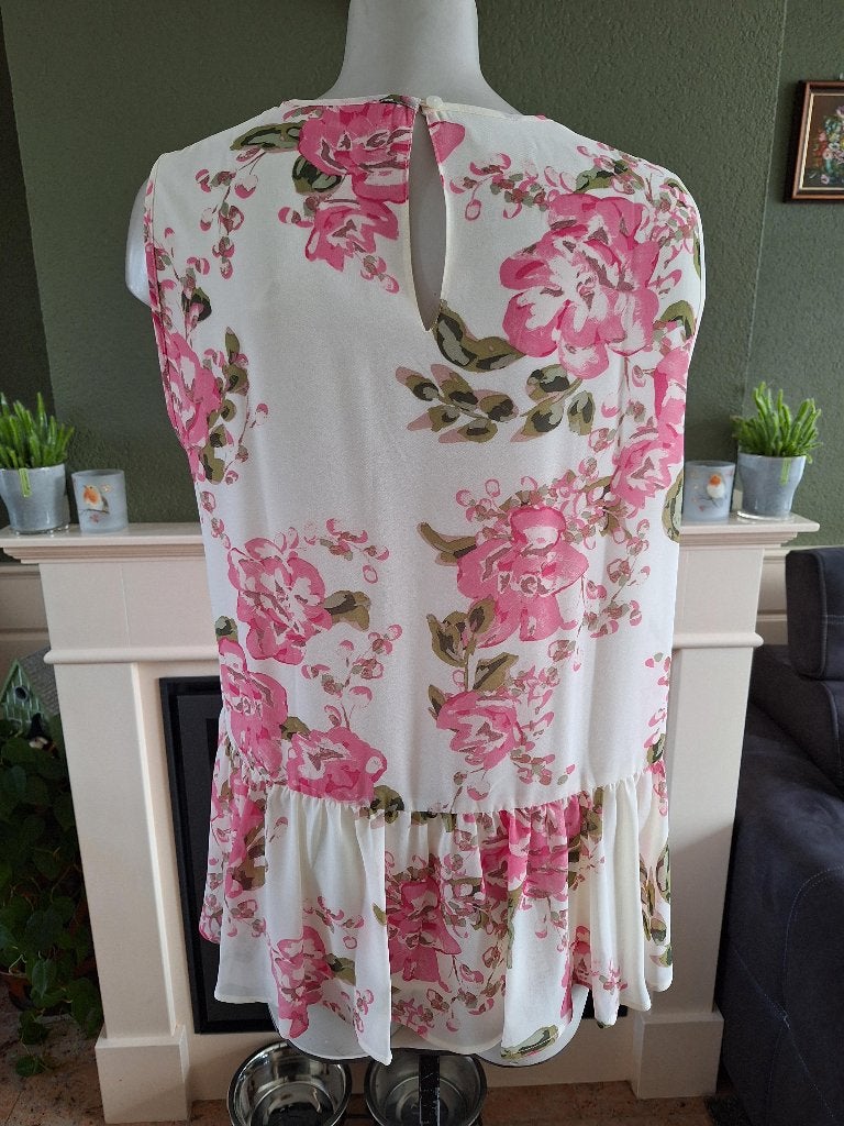 Rosemunde prachtige bloemen top XL 44, Maat 46/48 (XL) of groter, Zo goed als nieuw, Korte mouw, Rosemunde
