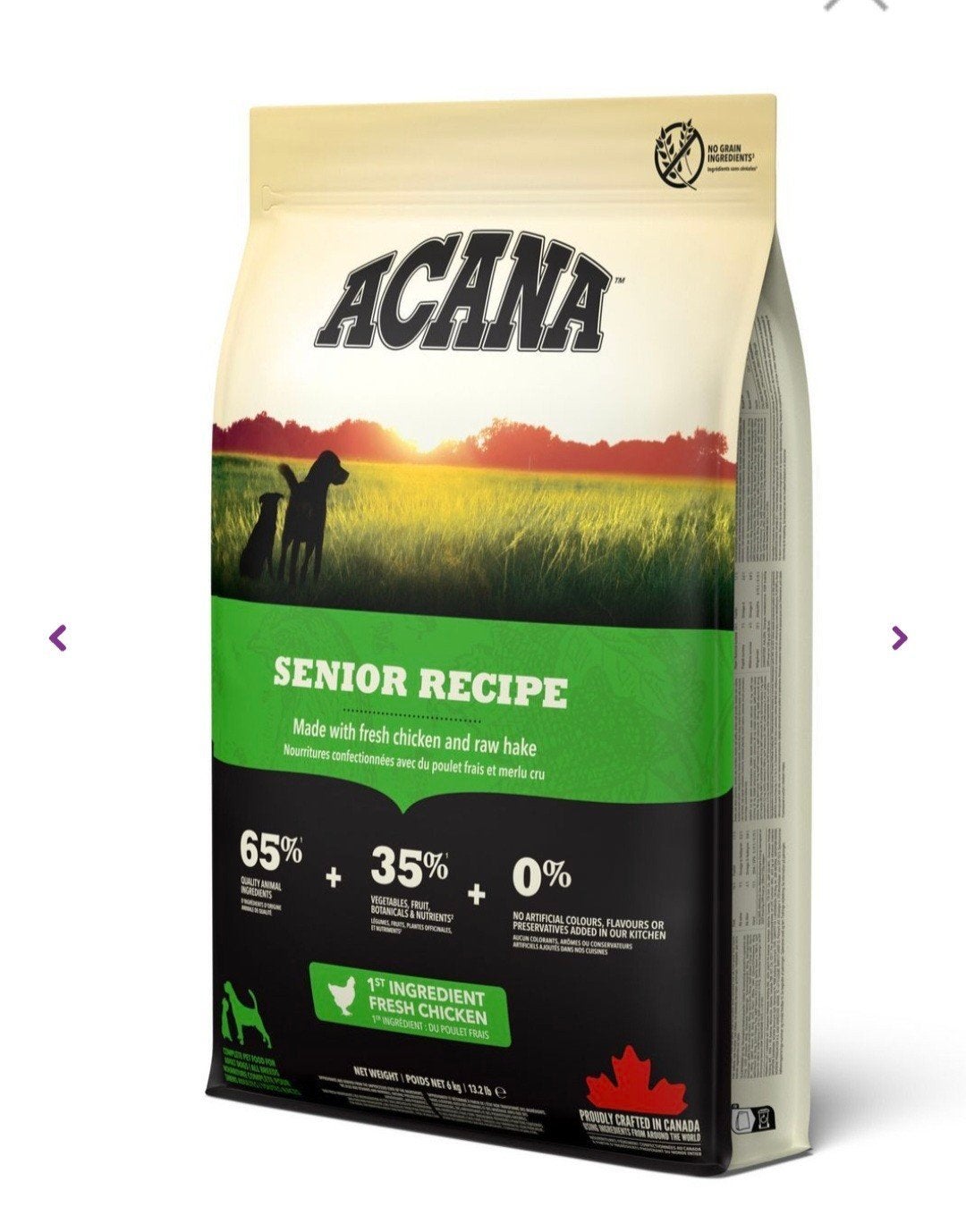 Acana senior brokken, Ophalen, Hond