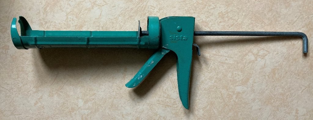 Handkitpistool metaal halfopen voor kokers kit of lijm, Ophalen of Verzenden, Gebruikt, Overige typen