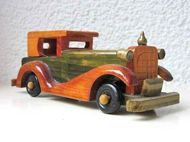 Mooie houten auto, Ophalen of Verzenden, Auto