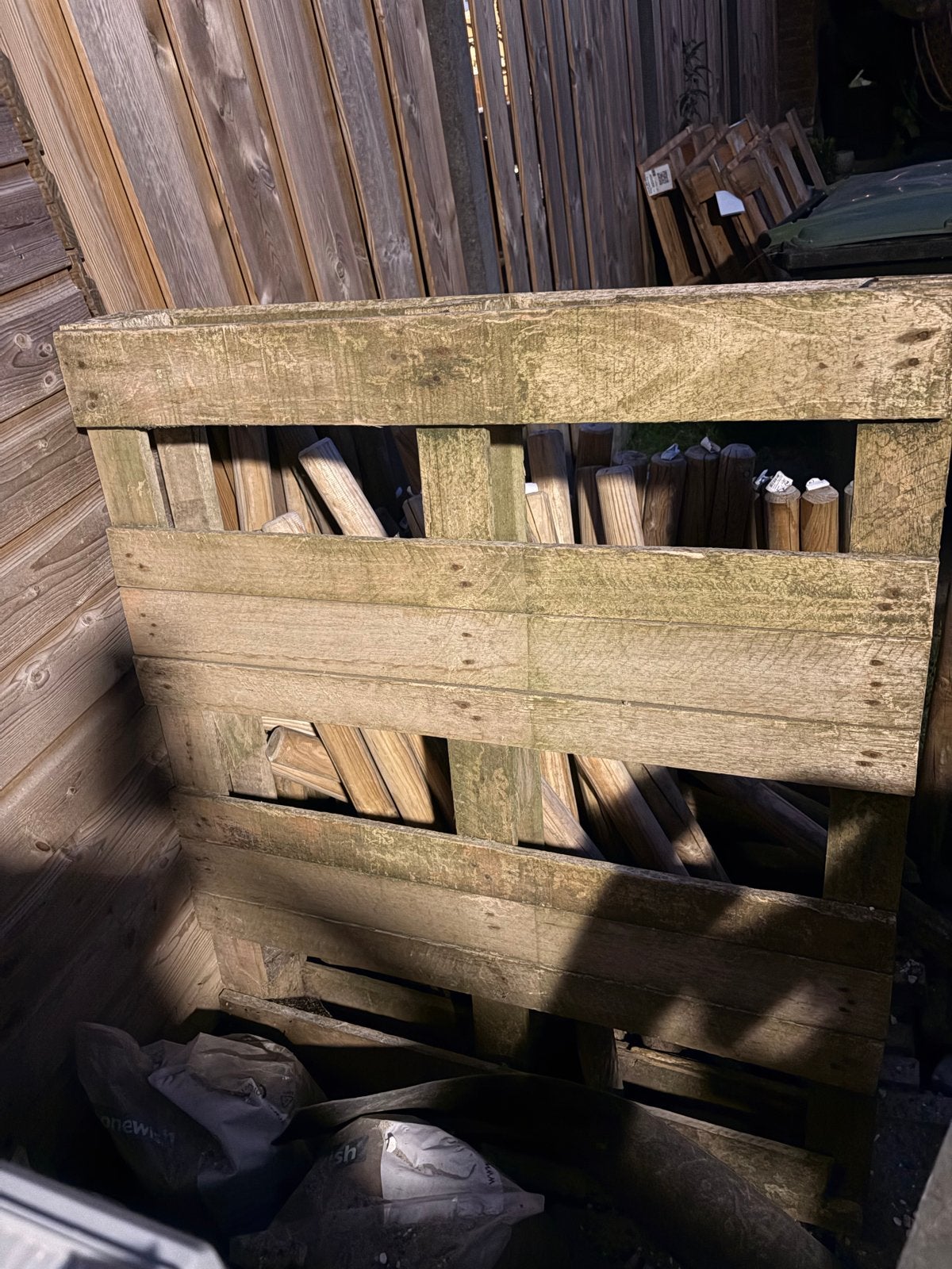 Gratis pallet ophalen, Ophalen, Gebruikt, 50 mm of meer, Pallet