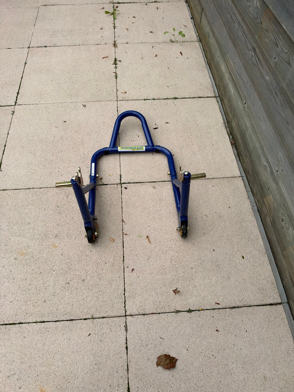 Paddockstand achterzijde motorfiets - Blauw, Motoren, Ophalen, Gebruikt