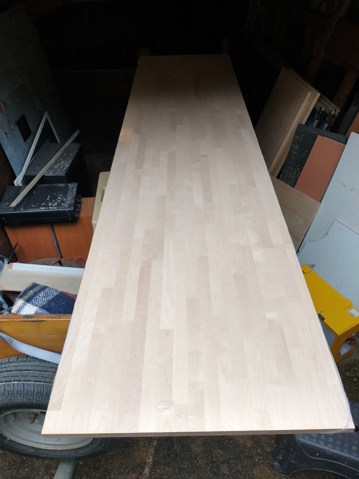 Berken paneel 250x60x2 nieuw in plastic, Ophalen, Nieuw, Hout, Minder dan 20 mm
