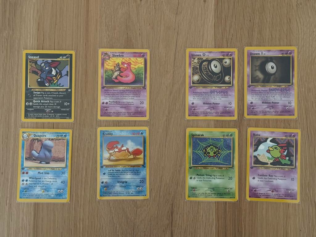 Lot 1st edition pokemon kaart | Fossil en Neo, Ophalen, Zo goed als nieuw, Meerdere kaarten