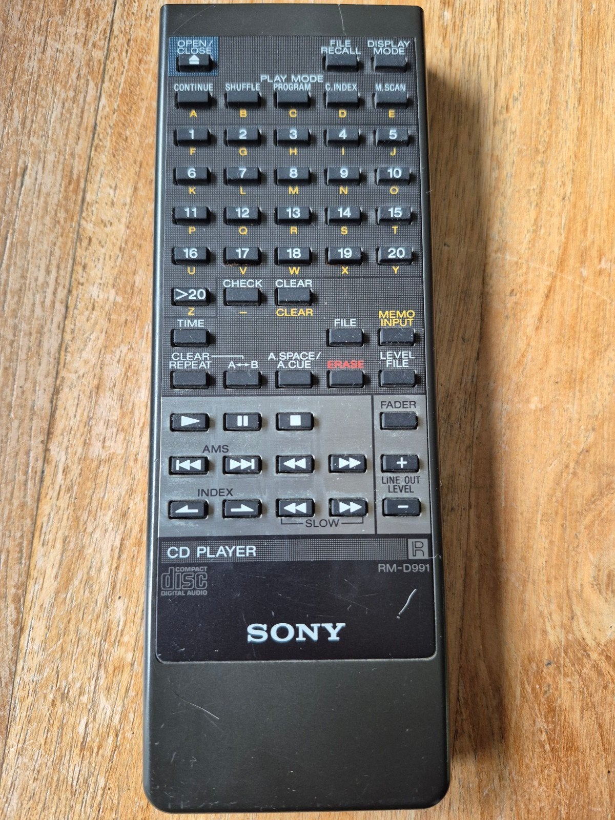 Sony RM-D991 CD Speler Afstandsbediening o.a es serie., Ophalen of Verzenden, Gebruikt, Origineel, Mediaspeler