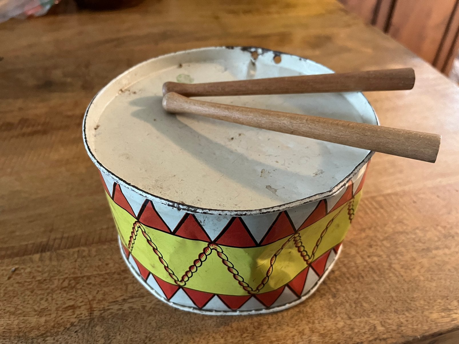 Jaren 50-60 metalen kinder speelgoed trommel drum, Ophalen of Verzenden, Huis en Inrichting