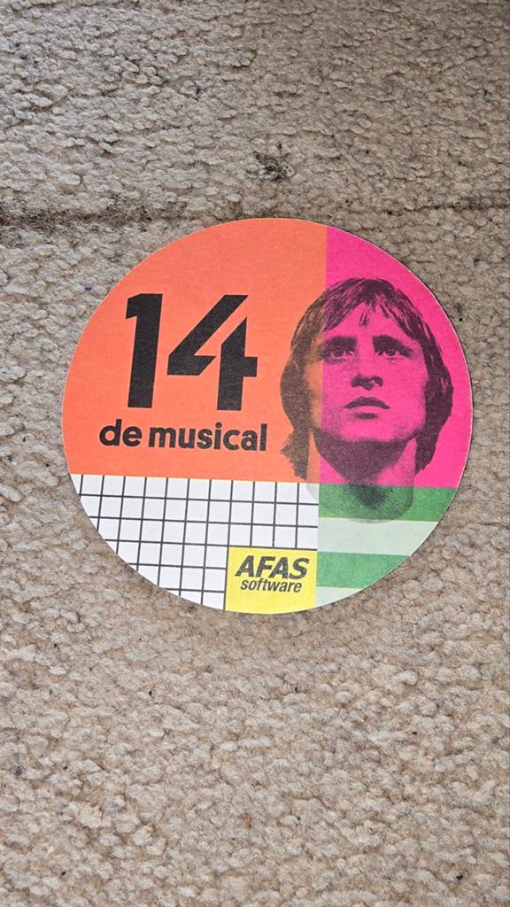 14 de musical johan cruyff, Ophalen of Verzenden, Zo goed als nieuw, Foto of Kaart